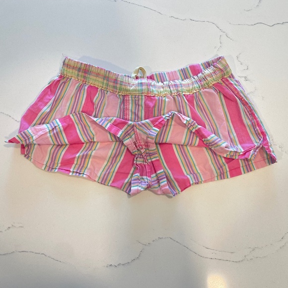 Sweet Tart Y2K Candy-Striped Pink Cotton Lounge PJ Shorts – Size S - Picture 5 of 11